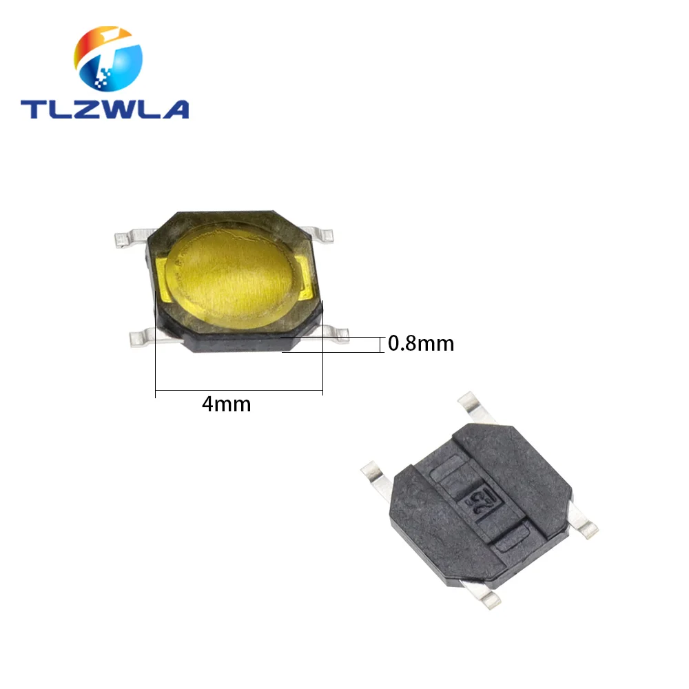 1000PCS DC12V 50mA 4*4*0.8mm 4X4X0.8MM Tactile Push Button Switch Tact 4 Pin Switch Micro Switch SMD