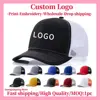 Custom embroidered logo hat Men's and women's mesh cap cotton baseball cap design DIY picture printing logo hat Summer sun hat 1