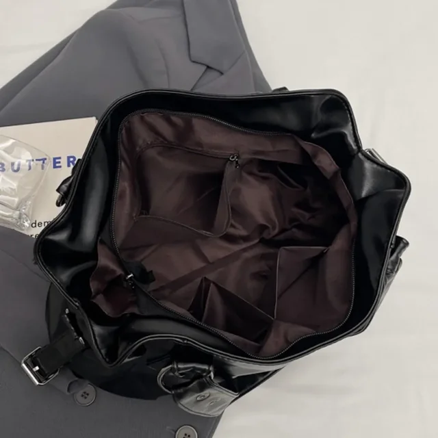 Retro Brand Roomy Shoulder Bag Female Luxury Solid Color Classic Crossbody Bag Large Capacity Style Soft PU Leather Tote Bag 5