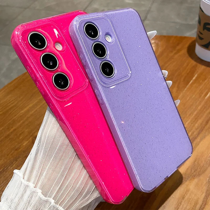 Luxury Glitter Bling Sequins Silicone Soft Case - Jelly Candy Color Shockproof Cover