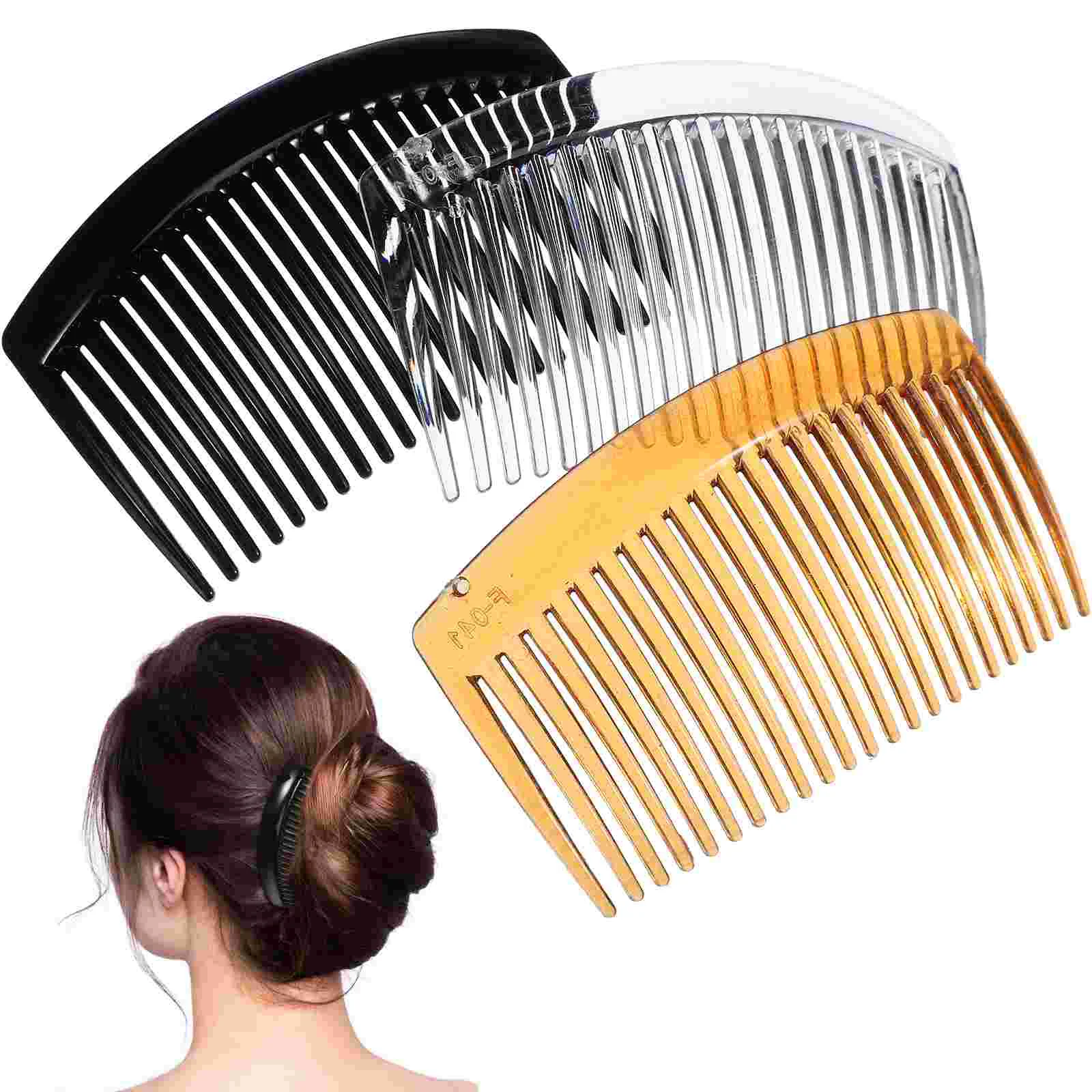 

36 Pcs Hairpin Plastic Disc Pins Side Combs For Styling Holding Accessories Women Dryer Clips Bride Transparent Headpieces