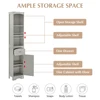 Tall Bathroom Cabinet, Freestanding Storage Cabinet With Drawer, MDF Board, Adjustable Shelf, Grey 3