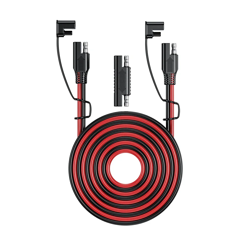 SAE to SAE Extension Cable Solar Plug Cord 16AWG Waterproof for Car Batteries
