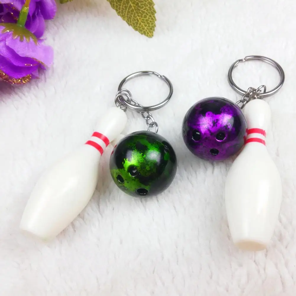 Bowling Accessories Bowling Keyring Pendant Car Key Chain Bowling Keychain Gift Car Key Ring Metal Mini Keychain Ring Pendant Sports Keyring