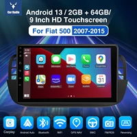 ESSGOO sans fil Apple Carplay Android Auto pour Fiat 500 2007-2015 9 "Android 13 64G voiture stéréo GPS WIFI RDS Bluetooth FM EQ USB 2