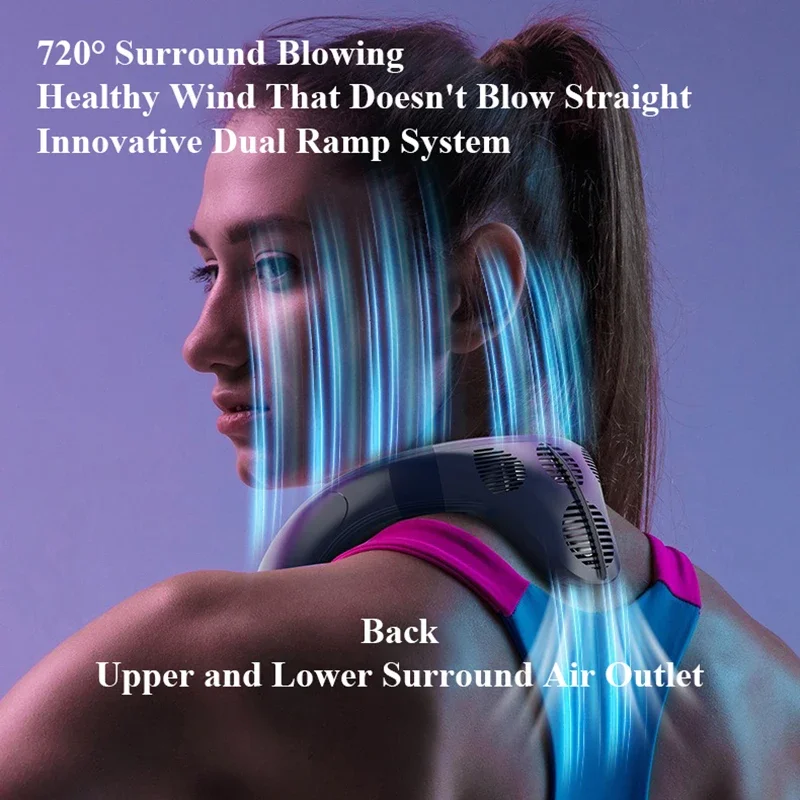 مكيف هواء محمول للرقبة ، مروحة تبريد قابلة للارتدا...