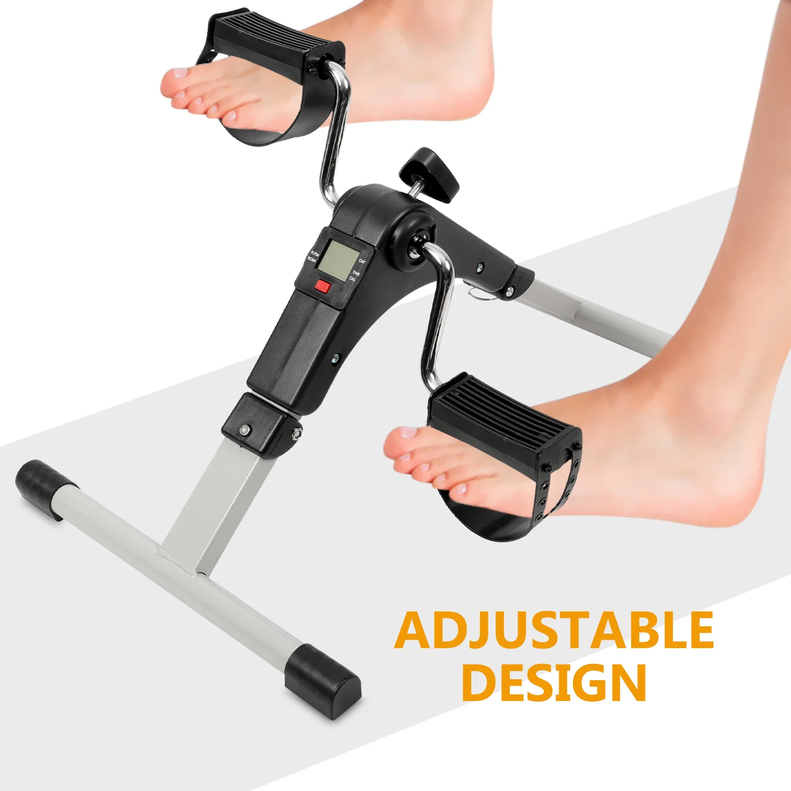 Stepper Mini Exercise Bike Arm Leg under Desk Foldable Rehabilitation Machine Bikes for Home Pedal Fitness