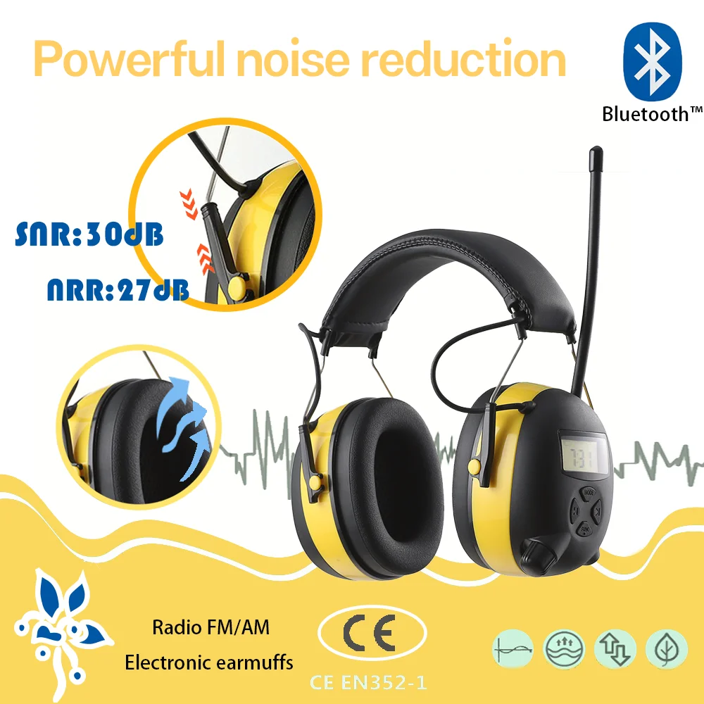 UPGRADED) Bluetooth Hearing Protection AM FM Radio Headphones, Noise  Cancelling Safety Ear Muffs with Built-in Mic for Mowing Work Shops  Snowblowing 通販