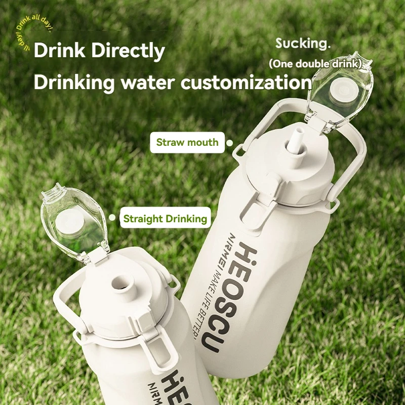 Large Capacity Insulated Stainless Steel Thermal Water Bottle - 2L