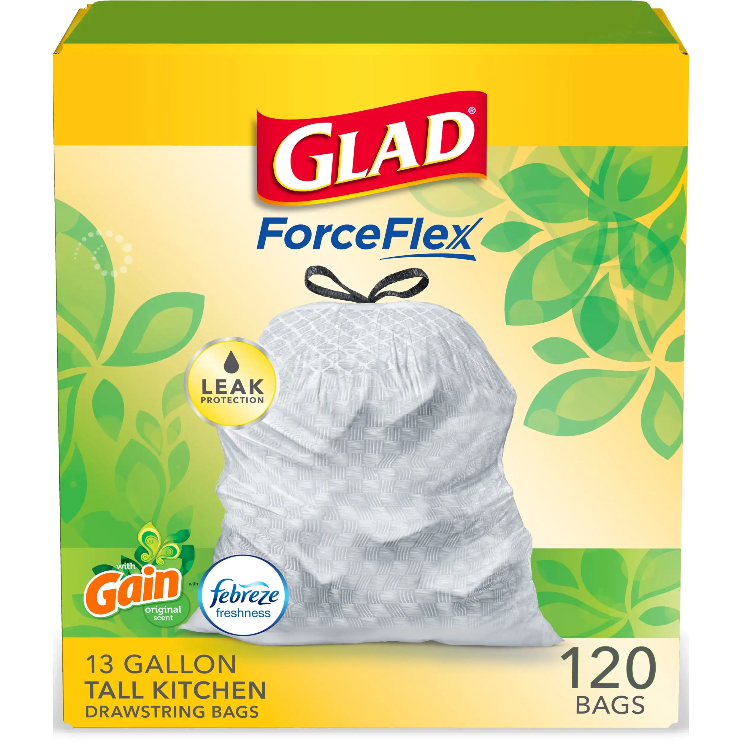 Shop Glad Gain Original Scent Laundry Detergent and Glad Force Flex Trash  Bags at