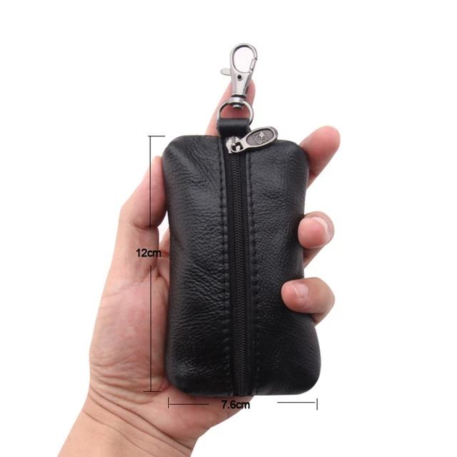 Genuine Leather Keychain Men Women Key Holder Organizer Pouch Top Layer  Cowhide Car Key Wallet Housekeeper Key Case Mini Cardbag - AliExpress