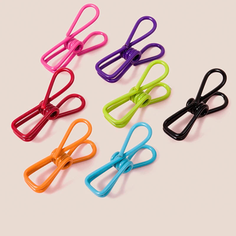 10pcs Multifunctional Clothespins Clothes Pegs Chips Clips Metal Clips