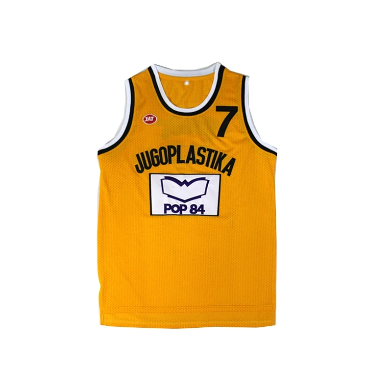 Basketball Jerseys JUGOPLASTIKA 7 Kukoc Sewing Embroidery Outdoor Sports Jersey
