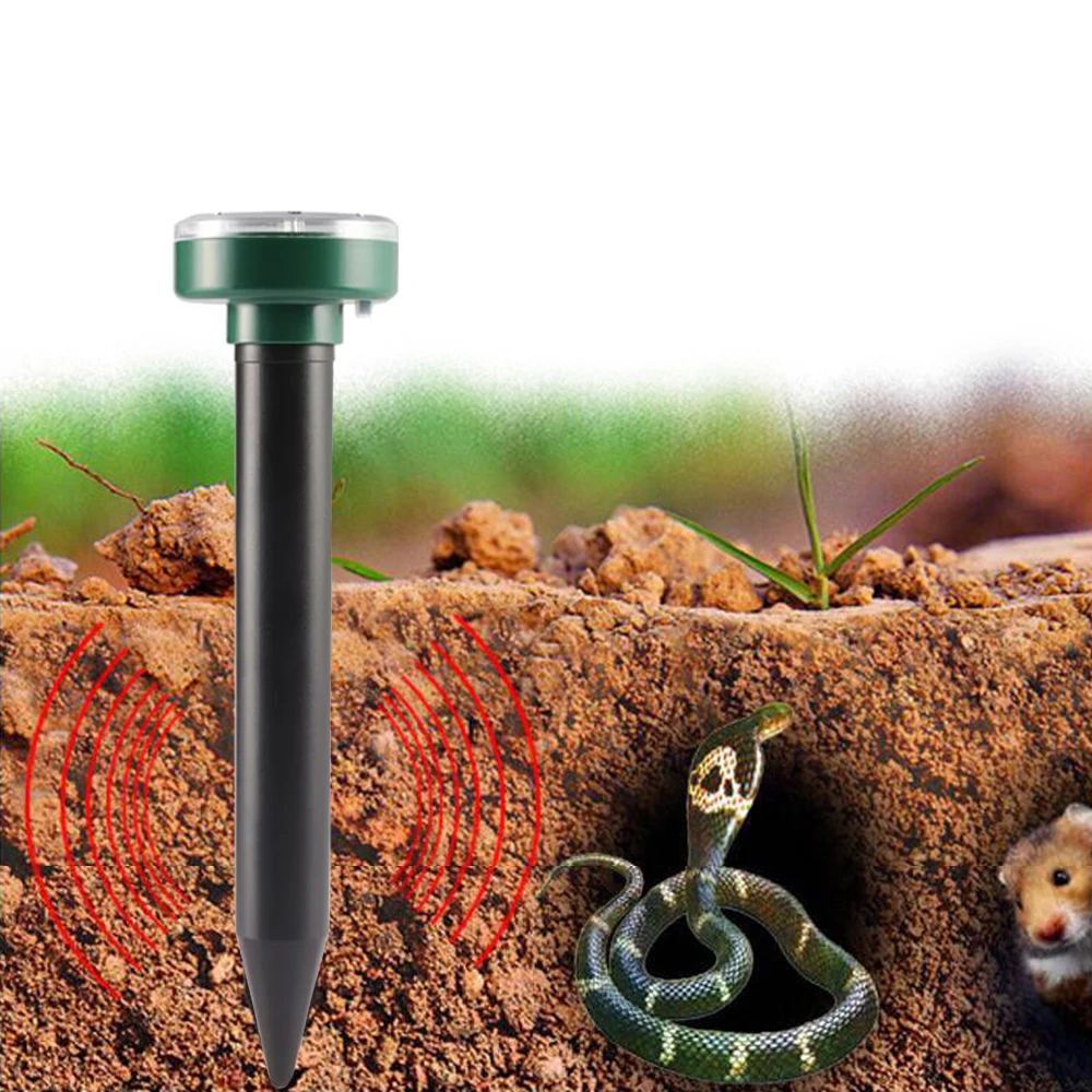 1/2/4/8 Solar Powered Ultrasonic Sonic Mole Pest Rodent Repeller Repellent Yard Outdoor Lamp Backyard Farmland Mouse Repeller