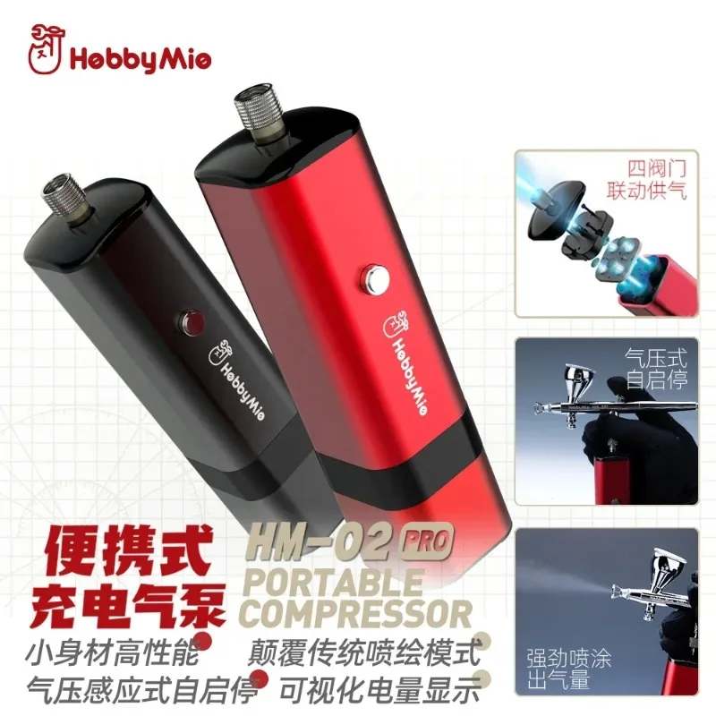 Handheld Portable Compressor Automatic for Airbrush Air Pump Model Spraying Tools Hobby DIY Accessories