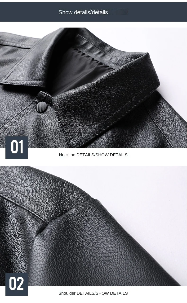 Top Grade New Brand Designer Streetwear Casual FashionClassic Biker Faux Pu Fashion Leather Jacket Men Coats Mens Clothing 2022 mens leather bomber jacket