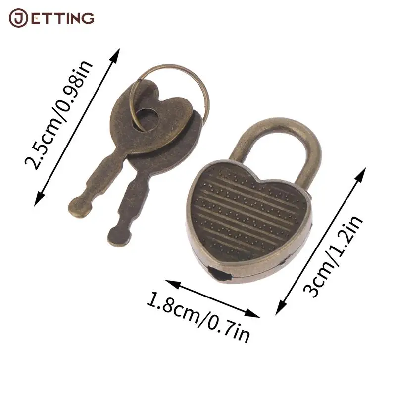 Vintage Metal Heart Shaped Padlock Mini Lock with Keys, for Jewelry Box,  Purse, Handbag, Backpacks, Cabinet, Treasure Chest, etc - AliExpress