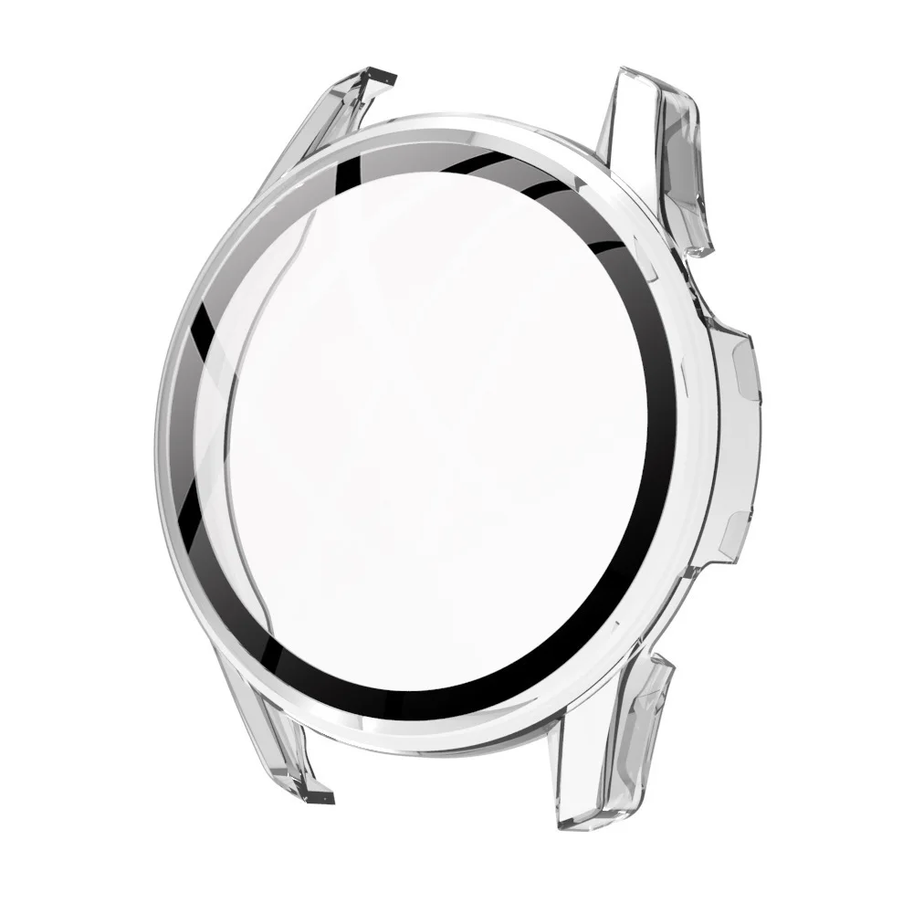 Premium 2-IN-1 Tempered Glass Screen Protector Case for Huawei Watch GT3 - Anti-Scratch Full Coverage Protective Shell