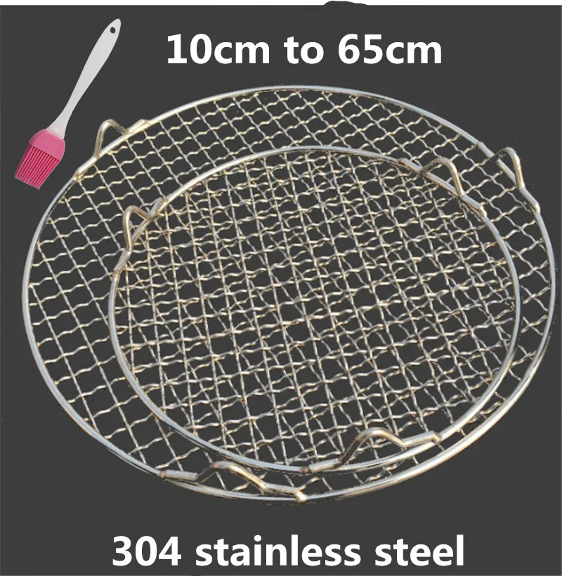 Grill Rack Stainless Steel Steaming Bbq Mesh Barbecue Carbon Oven Wire Net Plate 