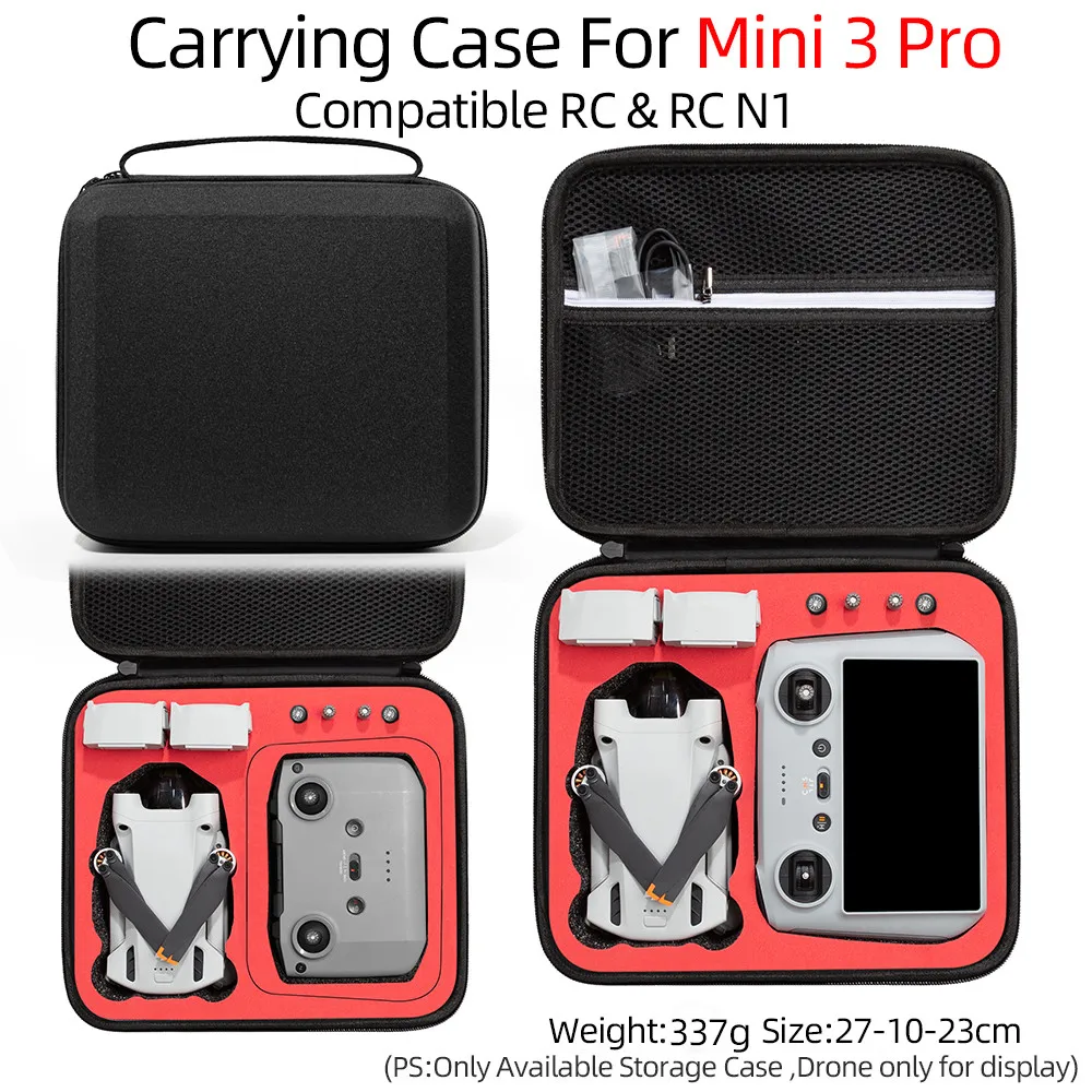 Storage Bag For DJI Mini 3 Pro Drone Remote Controller Handbag Carrying Case for DJI Mini 3 Drone Accessories Portable Box drone accessories drone storage bag drone storage case