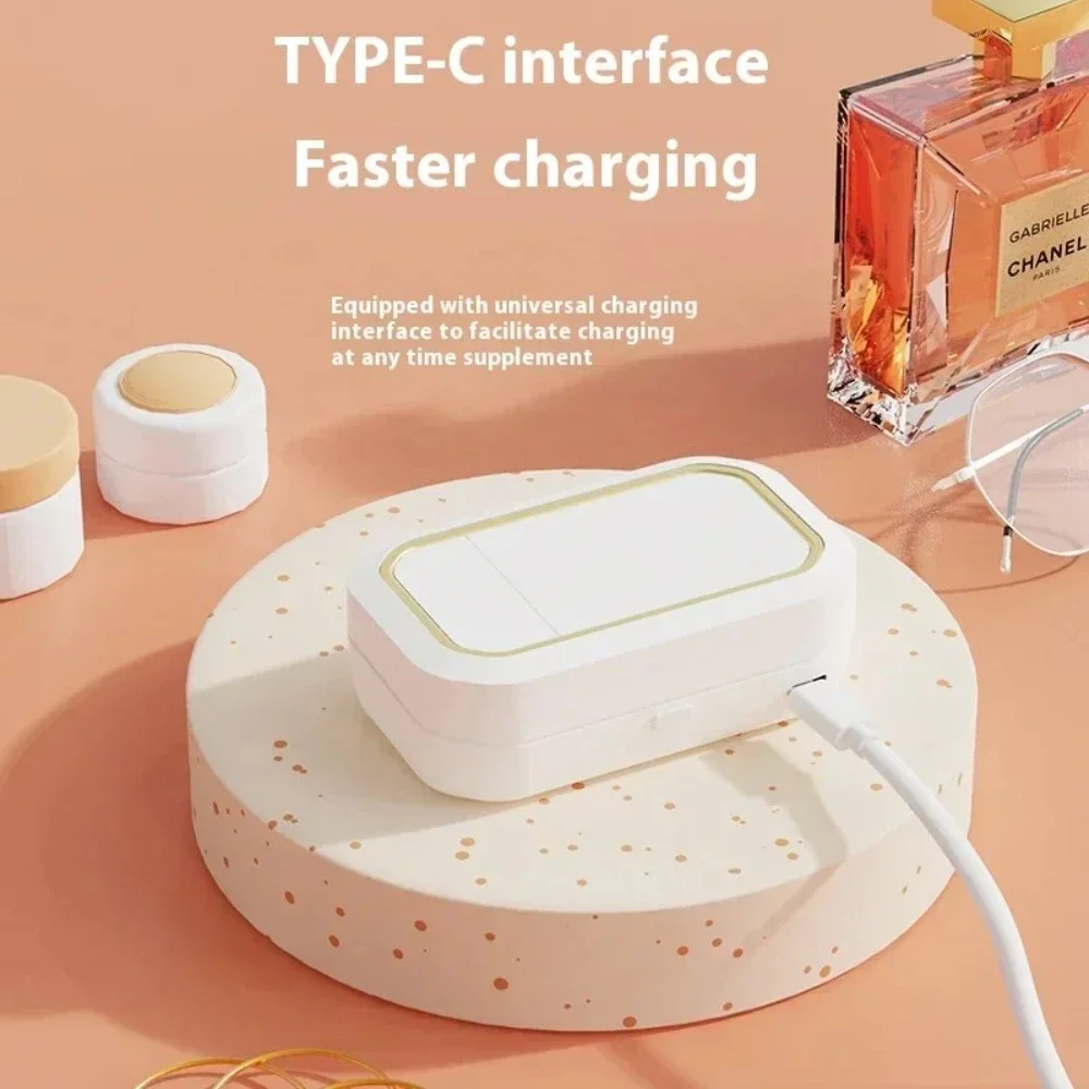 Ultrasonic Contact Lens Deep Cleaning Device with One-Click Activation