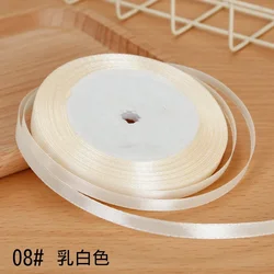 Elegant 6mm Satin Ribbon for DIY Crafts and Gift Wrapping (6mm Beige)