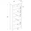 Solid Wood Shaker Style Bookcase 6 Shelves Adjustable Anti Tip Security Easy Care Modern Design Living Room Furniture 4