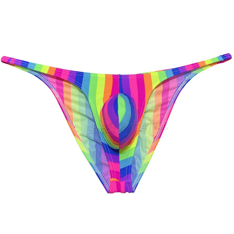 Men's Contour Pouch Cheeky Briefs Underwear Underpants Male Ruched Bikini Briefs Swimwear Lingerie