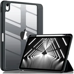 Sleek Fashion Tablet Case with Pencil Slot Cover for iPad Air13 2025 2026 (Black)