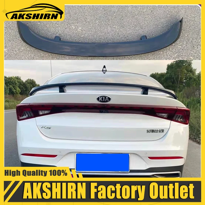 For Kia K5 Optima DL3 2020 GT Rear Trunk Lid Boot Spoiler Wings Plastic White Carbon Tuning Accessories Parts