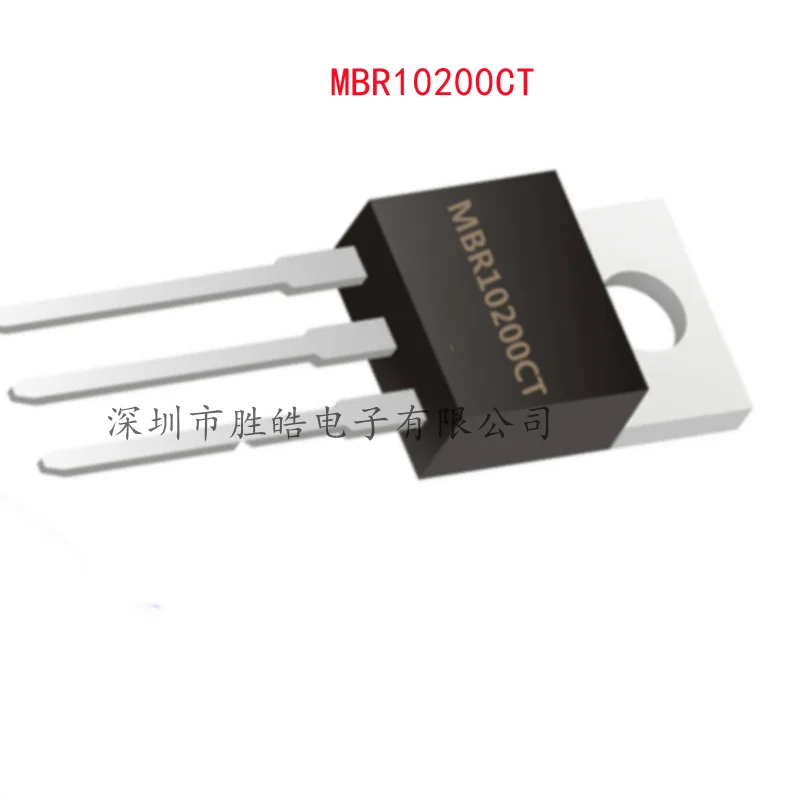 

(10PCS) NEW MBR10200CT MBR10200 B10200G 10A200V Schottky Transistor Straight TO-220 MBR10200CT Integrated Circuit