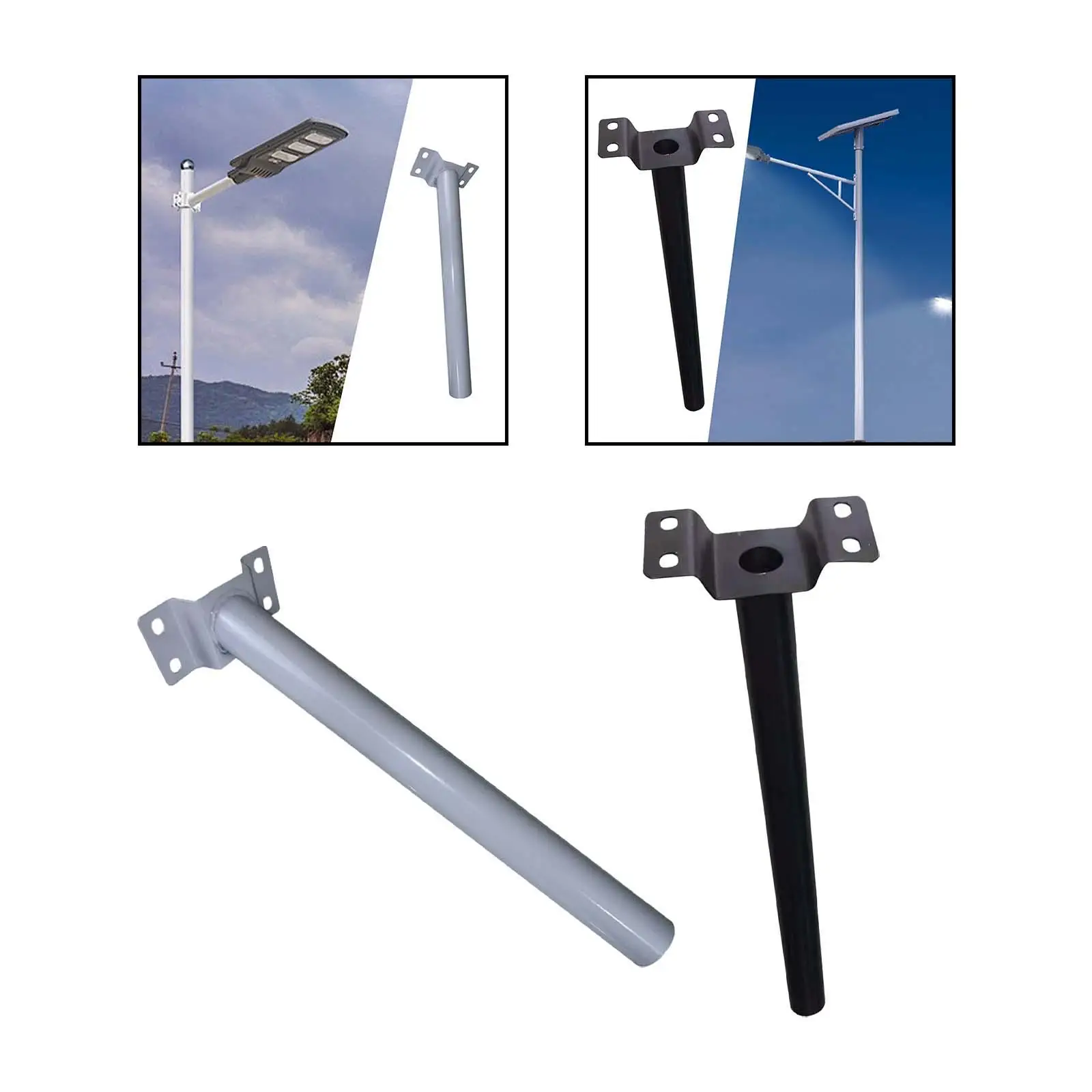 Solar Lighting Mounting Bracket Mounting Bar Light Mounting Bracket for Parking Lot Lights Post Tree Wall Mounted Tire Barn Lamp 4