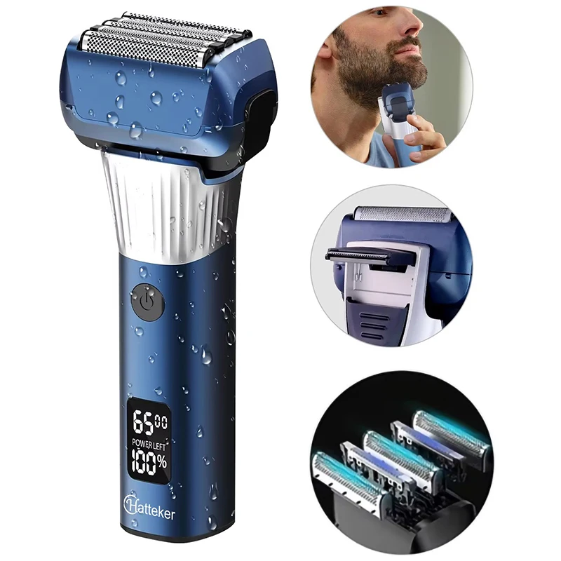 Hatteker Floating Men's Electric Shaver (5 Blades) USB Portable Rechargeable Cordless Razor