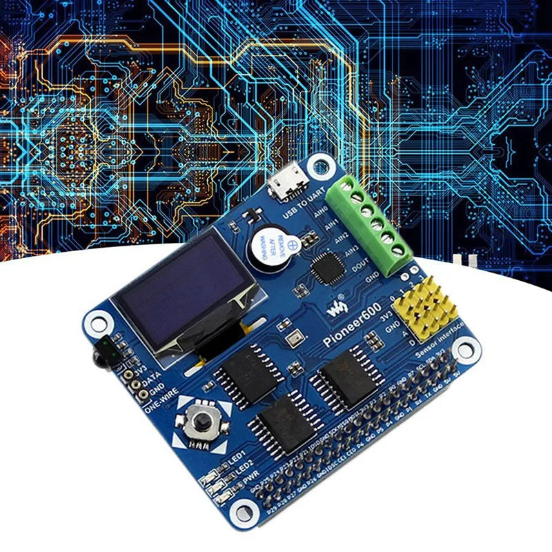 Waveshare Pioneer600 Ȯ , 0.96 ġ OLED ÷, ADDA RTC , DS18B20,  ,  