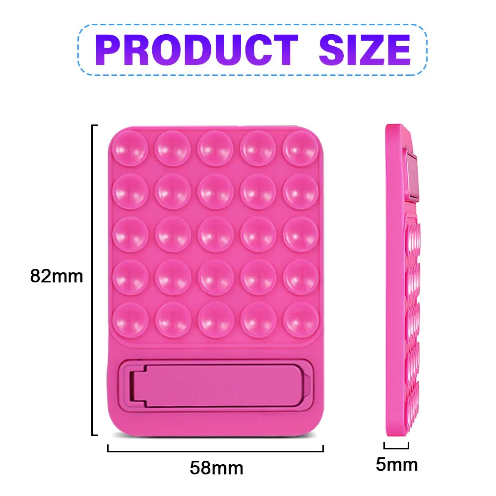 Silicone World Multi Functional Silicone Suction Cup Mobile Phone Desktop Stand Anti-Slip Back Sticker Holder Glass Wall Stand 6