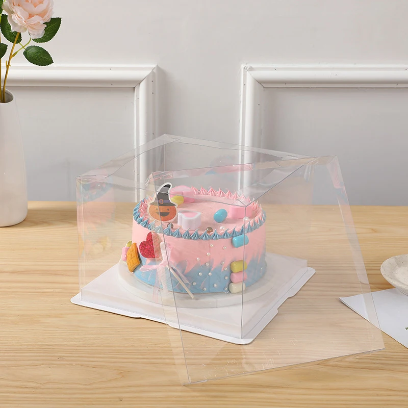 Clear Cake Box Transparent Gift Organizer, PVC and Paper Packaging for Birthday, Baby S... - SKU CCBT1219 - UGI Packaging