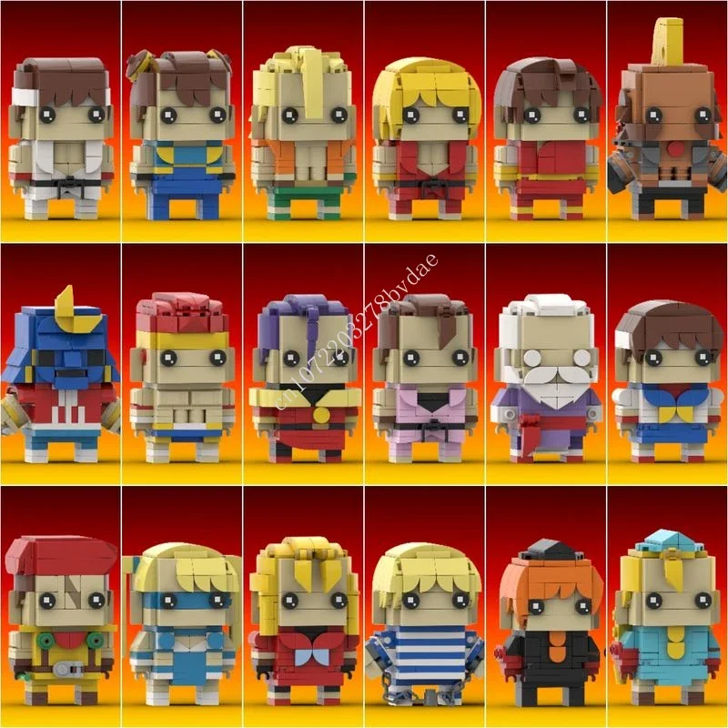 

Фигурки MOC известных аркадных файтингов, торфаны, истребители, президент, парень, ученик, кирпичная коллекция, строительные блоки, игрушки, подарки