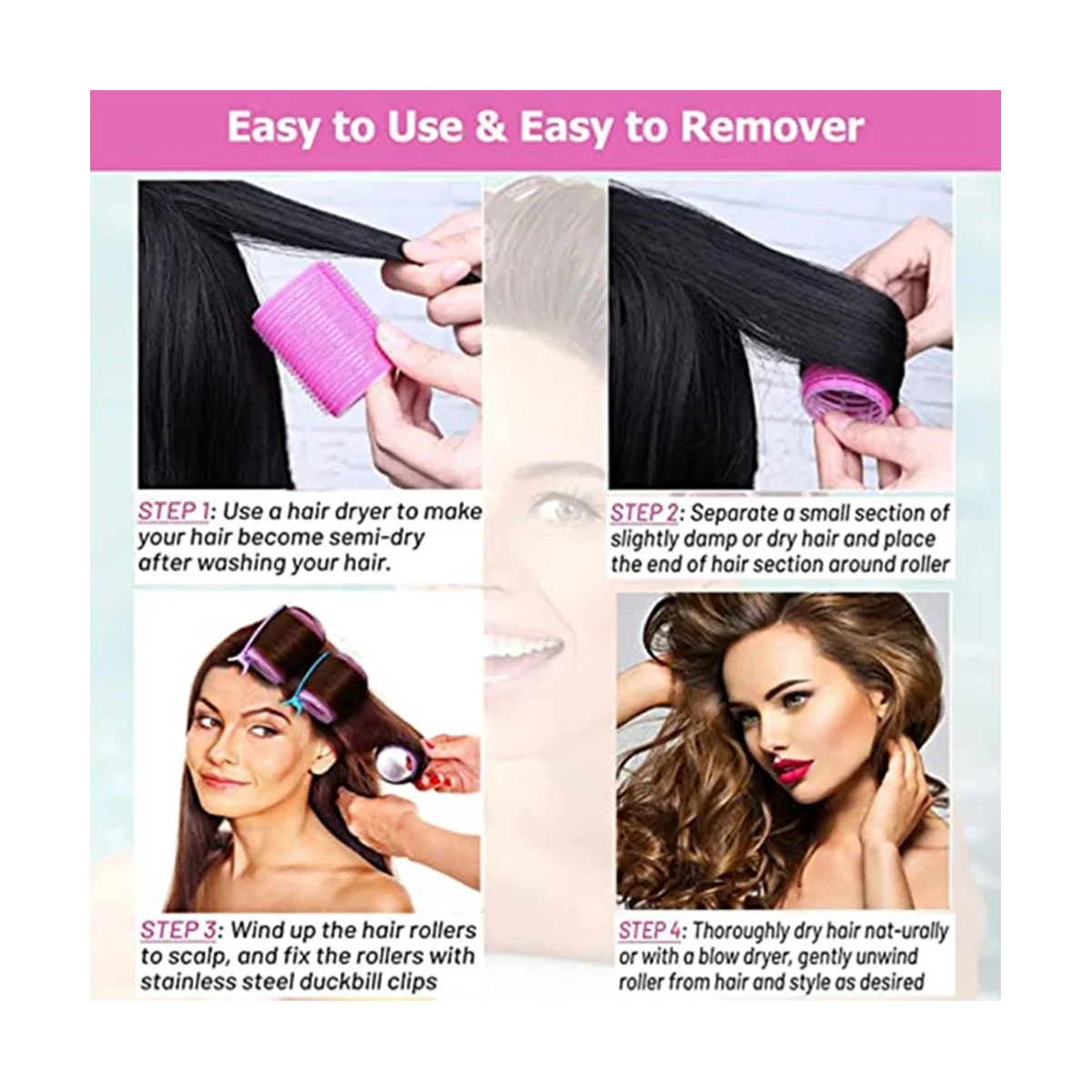 Self-Grabbing Hair Curler Suitable for Long, Medium and Thin Hairdressing Tools Multi-Layer Hair Curler Roller Set