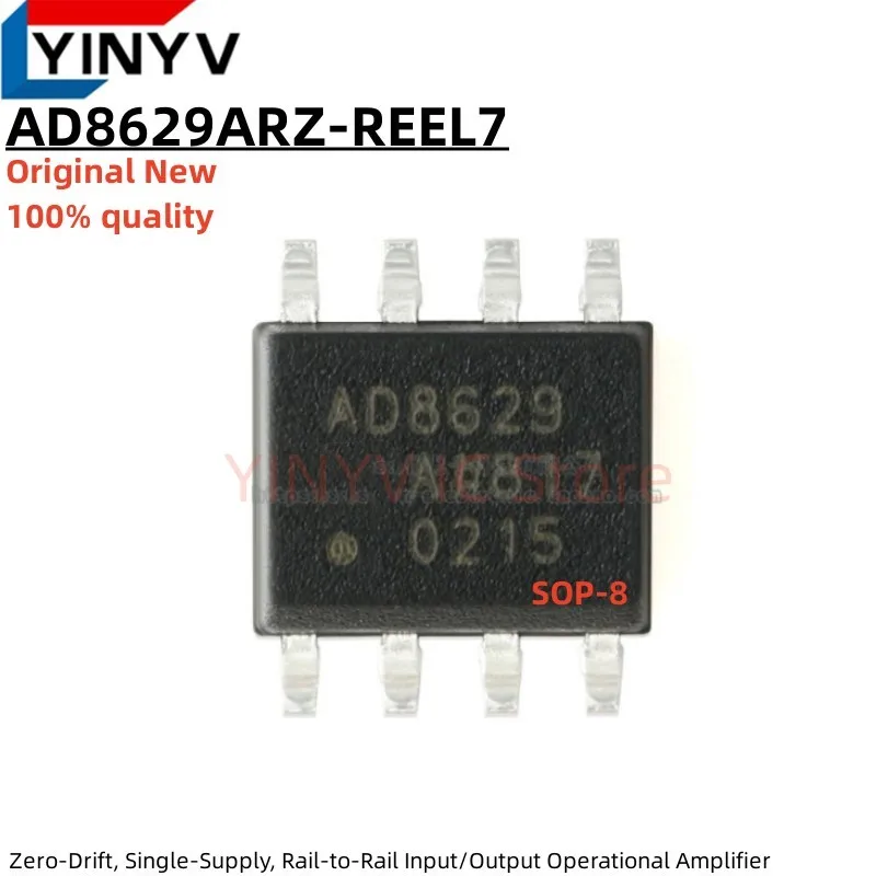 5 Pz Ad8629Arz-Reel7 Ad8629Arz Ad8629A Ad8629 Sop-8 Zero-Drift, Single-Supply, Rail-To-Rail Input/Output Amplificatore Operativo