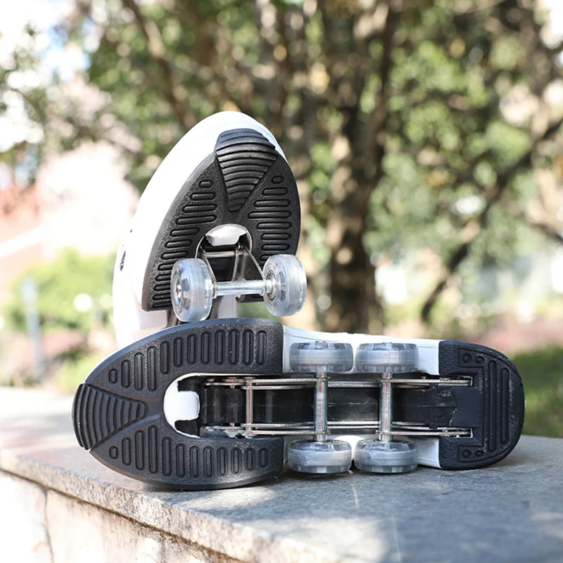 Deformation Roller Shoes Parkour Wheel Shoes Wheels Rounds Of