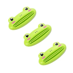 Animal-Themed Easy Toothpaste Dispenser and Rolling Squeezer (3pcs  frog)