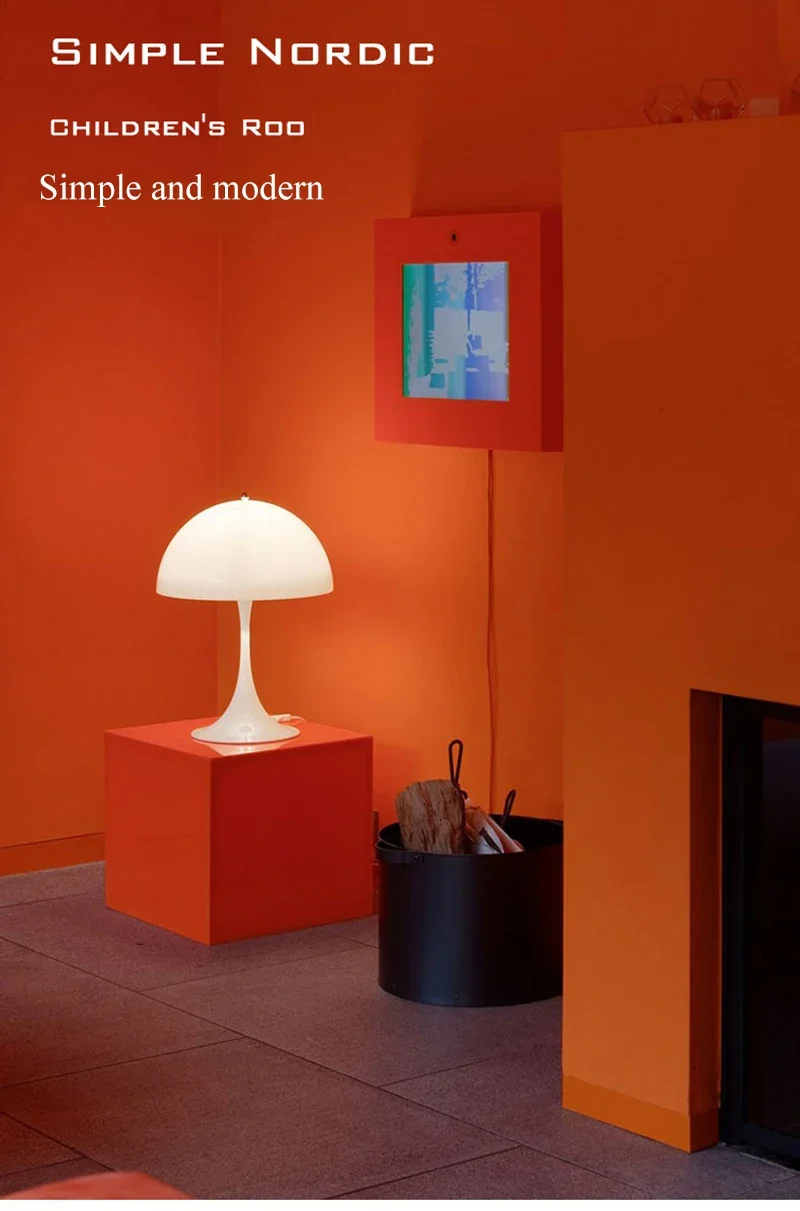 Description Picture 2 of itemModern Fashion Mushroom Table Lamp Luminaire for Bedroom Bedside Living Room white Desk light indoor Art lighting Decor