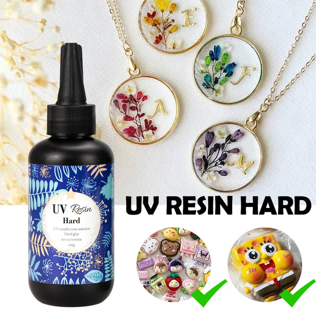 Hard UV Resin Glue Crystal Clear Ultraviolet Curing Epoxy Resin UV Glue  Solar Cure Sunlight Activated DIY Jewelry Making Tools