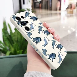 Spot Shark Protective Phone Case - Sleek Design with Durable Protection - Galaxy S23 FE (White)