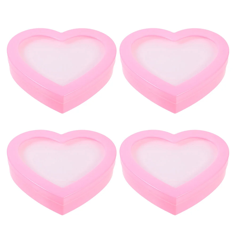 

Ring Jewelry Storage Case Toddler Rings Container Finger Box Heart Case Girl'S Ring Box Children'S Jewelry Peach Heart Box