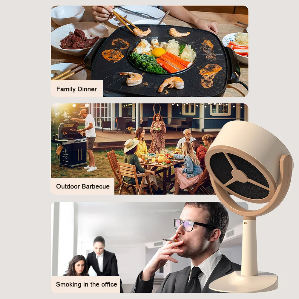Portable Exhaust Fan Rechargeable/USB Plug Small Kitchen Hood Extractor Mini Suction Cooker Hood for Indoor BBQ Hot Pot
