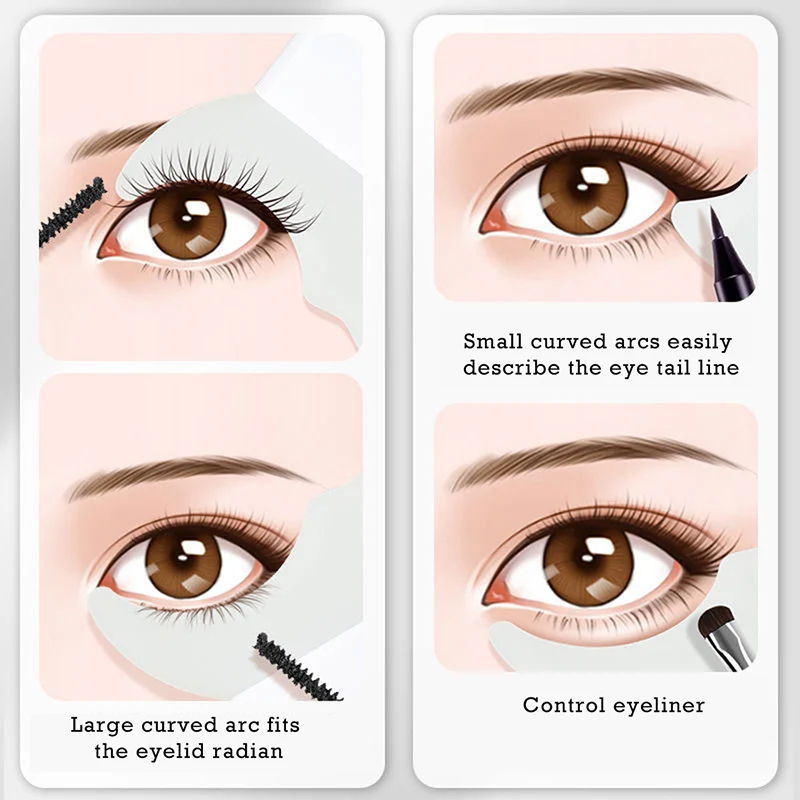 Eyeliner Stencils Eye Makeup Template Shaping Tool Portable Mascara Baffle Eyeliner Eyeshadow Lazy Make Up Supplies makeup tools eyeliner stencil tool eye makeup tools