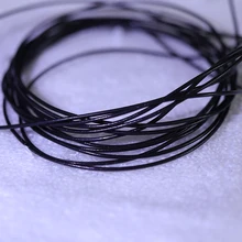  HAKUGEI Black PU.blue litz silver copper alloy cable  φ1.0mm 
