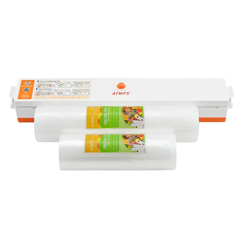 ATWFS Food Vacuum Sealer 1 sets Packing Machine with Vacuum Bags 17*500cm+25*500cm Packaging Rolls and 15pcs Bags 2