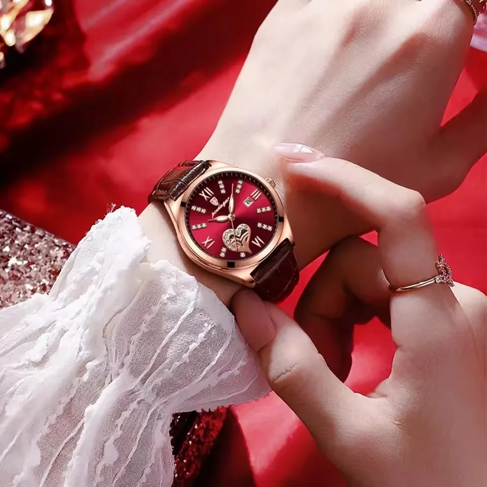 POEDAGAR Luxury Casual Watches For Women Waterproof Calendar Leather Ladies Watch High Quality Fashion Woman's Quartz Wristwatch 6